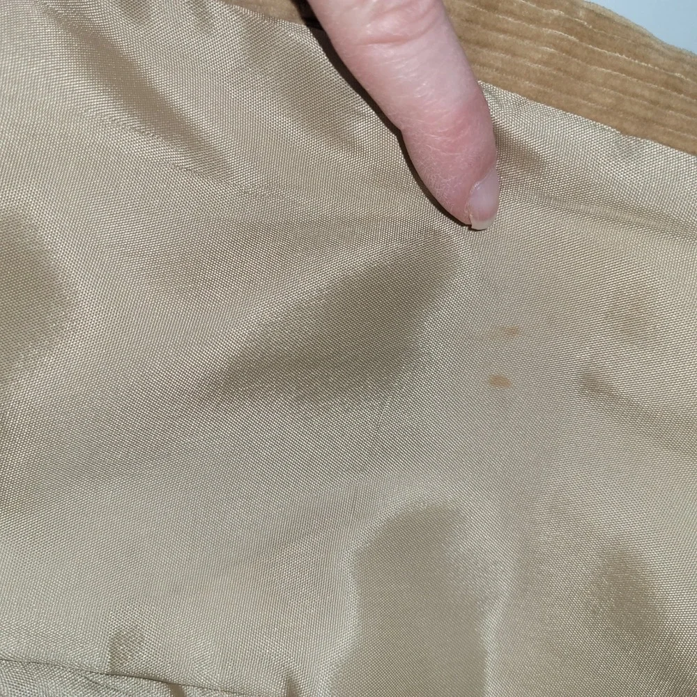 Vintage Mens Corduroy Blazer Camel‎ Sport Coat 44R Brown Elbow Patches Burdines